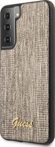 Guess Etui Guess GUHCS21SPCUMLLIGO Samsung Galaxy S21 złoty/gold hardcase Lizard Collection 2