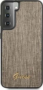 Guess Etui Guess GUHCS21SPCUMLLIGO Samsung Galaxy S21 złoty/gold hardcase Lizard Collection 3