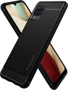 Spigen Etui Spigen Rugged Armor Samsung Galaxy A12 Matte Black 2