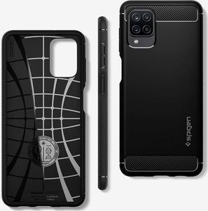 Spigen Etui Spigen Rugged Armor Samsung Galaxy A12 Matte Black 3