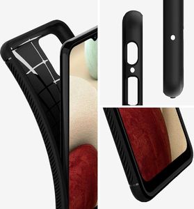 Spigen Etui Spigen Rugged Armor Samsung Galaxy A12 Matte Black 4