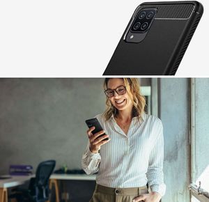 Spigen Etui Spigen Rugged Armor Samsung Galaxy A12 Matte Black 7