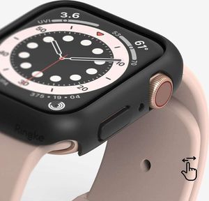Ringke Etui Nakładka Ringke Slim Apple Watch 44mm Matte Black + Clear [2 PACK] 13