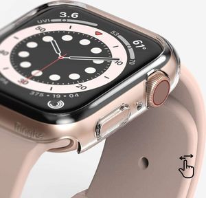 Ringke Etui Nakładka Ringke Slim Apple Watch 44mm Matte Black + Clear [2 PACK] 14