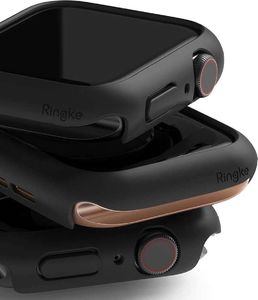 Ringke Etui Nakładka Ringke Slim Apple Watch 44mm Matte Black + Clear [2 PACK] 7