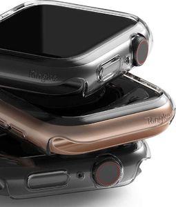 Ringke Etui Nakładka Ringke Slim Apple Watch 44mm Matte Black + Clear [2 PACK] 8
