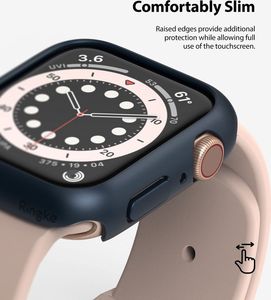 Ringke Etui Nakładka Ringke Slim Apple Watch 44mm Metallic Blue + Clear [2 PACK] 3