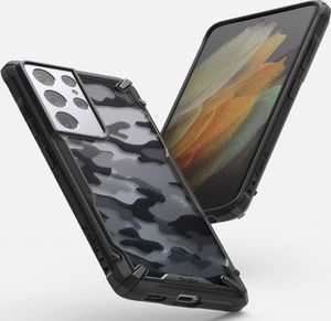 Ringke Etui Ringke Fusion-X Design Samsung Galaxy S21 Ultra Camo (Moro) Black 2