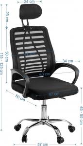 Krzesło biurowe Szchara Office 20 Czarne 3