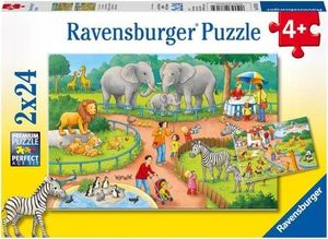 Ravensburger Puzzle 2x24 Dzień w zoo 1