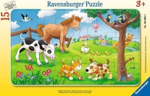 Ravensburger Puzzle 15 Miłośnicy słodkich zwierząt 1
