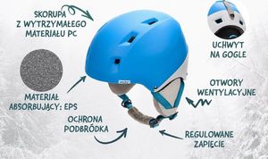 Meteor KASK NARCIARSKI METEOR KIONA niebieski/biały XS 6