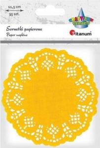 Titanum Serwetki papierowe okrągłe 11,5cm żółte 35szt 1
