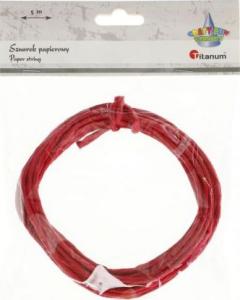 Titanum Sznurek papierowy 3.5mmx5m czerwony 1