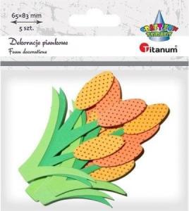 Titanum Piankowe kwiaty 3D 65x83mm 5szt 1