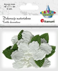 Titanum Ozdoba materiałowa Kwiaty gardenii 6szt 1