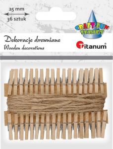 Titanum Klamerki drewniane 36szt 1