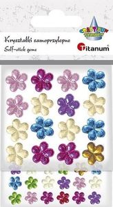 Titanum Kryształki samoprzylepne kwiatki mix kolorów 52szt 1