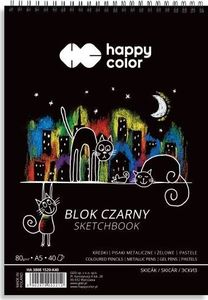 Happy Color Blok rysunkowy A5 40k czarny 1