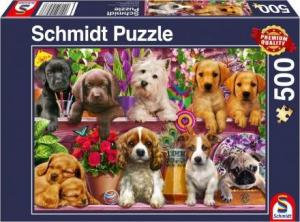 Schmidt Spiele Puzzle PQ 500 Psy na półce 1
