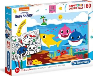 Clementoni Puzzle 60 HappyColor Double Face Baby Shark 1