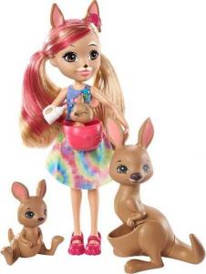 Mattel Enchantimals Lalka i rodzina kangurów (GTM31) 3
