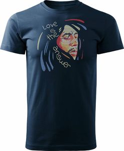 Topslang Koszulka reggae z Bobem Marleyem Bob Marley męska granatowa REGULAR S 1