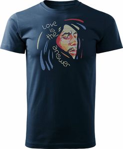 Topslang Koszulka reggae z Bobem Marleyem Bob Marley męska granatowa REGULAR XXL 1