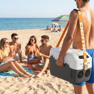 Lodówka turystyczna Peme Go 30 Adventure Orange + pasek na ramię 3