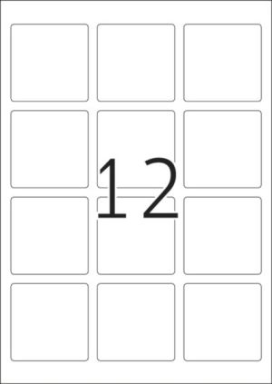 Herma Etykiety odklejalne 10109 Movables, A4, kwadratowe, 60 x 60 mm, białe, papier matowy, 300 szt (10109) 2