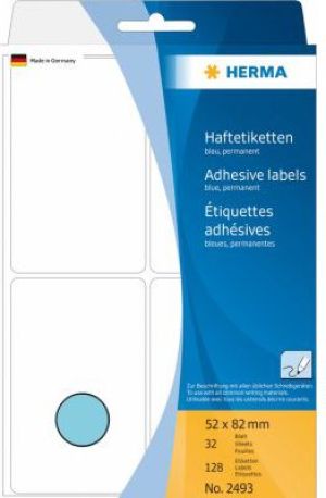 Herma Etykieta 52x82 mm, niebieski papier matowy, 128 sztuk (2493) 1