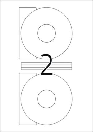 Herma Etykiety samoprzylepne A4, na CD, białe, okrągłe, papier matowy, 200 szt (4471) 1