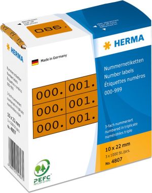 Herma Etykiety samoprzylepne 10 x 22mm / 100 sztuk (4807) 1