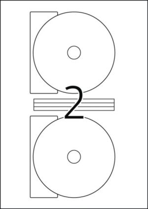 Herma Etykiety samoprzylepne Maxi 4850, A4, na CD, do drukarek atramentowych, okrągłe, Ø 116 mm, białe, papier matowy, 50 szt. (4850) 2