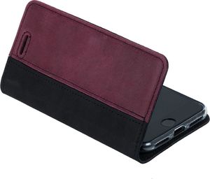 Surazo Etui na telefon Surazo ze skóry naturalnej Wallet case - Nubuk Czarny i Burgund 4