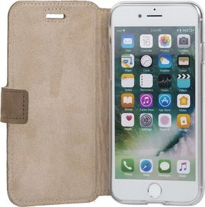 Surazo Etui na telefon Surazo ze skóry naturalnej Slim cover - Nubuk Beżowy 2
