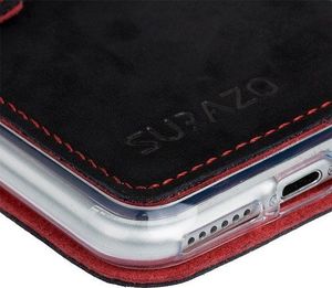 Surazo Etui na telefon Surazo ze skóry naturalnej Slim cover - Nubuk Czarny F1 4