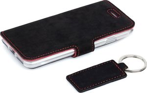 Surazo Etui na telefon Surazo ze skóry naturalnej Slim cover - Nubuk Czarny F1 5