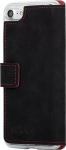 Surazo Etui na telefon Surazo ze skóry naturalnej Slim cover - Nubuk Czarny F1 3