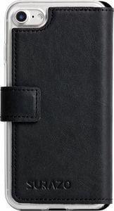 Surazo Etui na telefon Surazo ze skóry naturalnej Slim cover - Dakota Czarny 3
