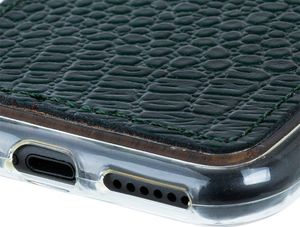 Surazo Etui na tył telefonu Surazo skóra naturalna Back case - Cayme Zielony 4