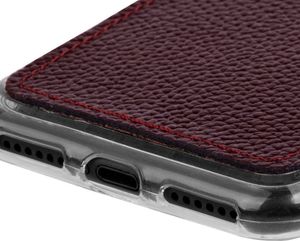 Surazo Etui na tył telefonu Surazo skóra naturalna Back case - Ferro Czerwony 3