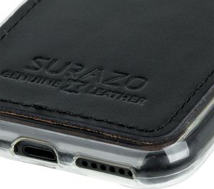 Surazo Etui na tył telefonu Surazo skóra naturalna Back case - Costa Czarny 3