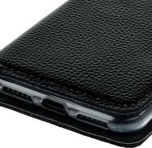 Surazo Etui na telefon Surazo ze skóry naturalnej Smart magnet RFID - Ferro Czarny 4