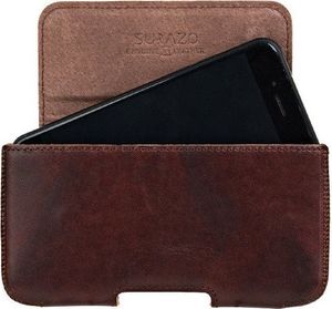 Surazo Etui do telefonu Surazo skóra naturalna Belt case - Western Ciemny Brązowy 2