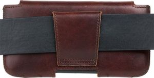 Surazo Etui do telefonu Surazo skóra naturalna Belt case - Western Ciemny Brązowy 3