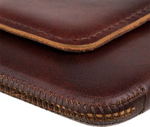 Surazo Etui do telefonu Surazo skóra naturalna Belt case - Western Ciemny Brązowy 4