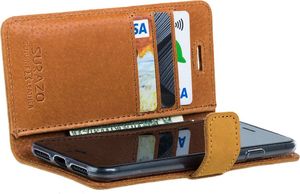 Surazo Etui na telefon Surazo ze skóry naturalnej Wallet case - Nubuk Camel 2