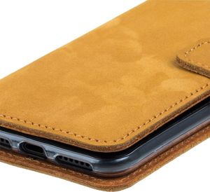 Surazo Etui na telefon Surazo ze skóry naturalnej Wallet case - Nubuk Camel 5