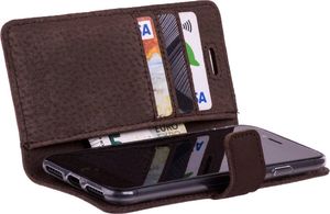 Surazo Etui na telefon Surazo ze skóry naturalnej Wallet case - Nubuk Brązowy 2